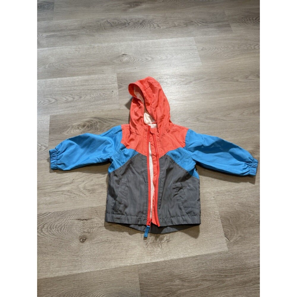 Cat & Jack Toddler Windbreaker Jacket 18M Hooded Colorblock